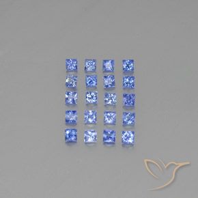 1.55天然蓝宝石，方形，2.2×2.2毫米，VVS-VS