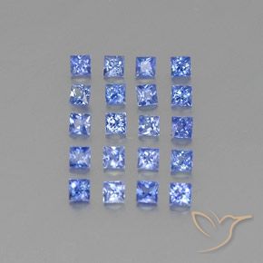 1.55天然蓝宝石，方形，2.2×2.2毫米，VVS-VS
