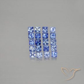 1.58天然蓝宝石，方形，2.3×2.3毫米，VVS-VS