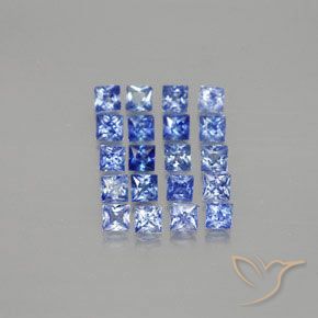 1.58天然蓝宝石，方形，2.3×2.3毫米，VVS-VS
