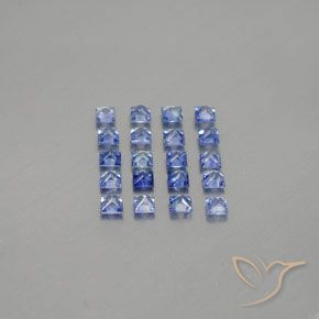 1.58天然蓝宝石，方形，2.3×2.3毫米，VVS-VS