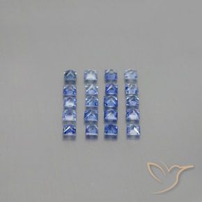 1.52天然蓝宝石，方形，2.2×2.2毫米，VVS-VS