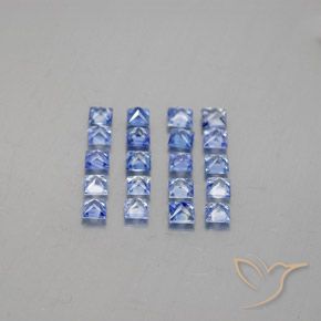 1.75天然蓝宝石，方形，2.3×2.3毫米，VVS-VS