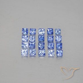 2.43天然蓝宝石，方形，2.6×2.5毫米，VVS-VS