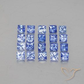 2.43天然蓝宝石，方形，2.6×2.5毫米，VVS-VS