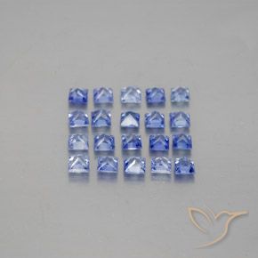 2.43天然蓝宝石，方形，2.6×2.5毫米，VVS-VS