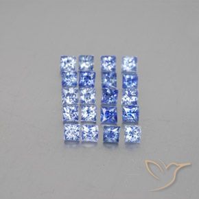 2.11天然蓝宝石，方形，2.4×2.4毫米，不透明