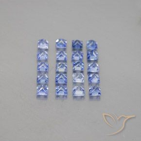 2.11天然蓝宝石，方形，2.4×2.4毫米，不透明