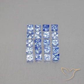 1.85天然蓝宝石，方形，2.3×2.3毫米，VVS-VS