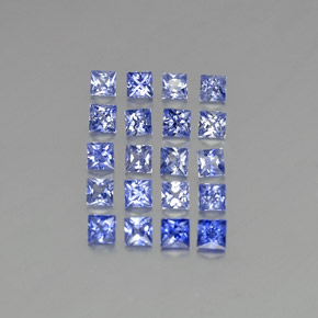 1.31天然蓝宝石，方形，2.1×2.1毫米，VVS-VS