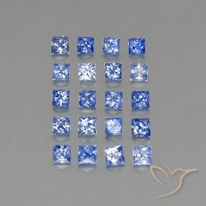 1.90天然蓝宝石，方形，2.2×2.1毫米，VVS-VS