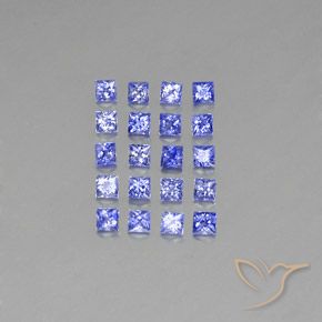 2.14天然蓝宝石，方形，2.5×2.5毫米，VVS-VS