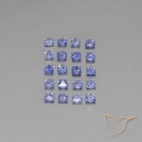 2.14天然蓝宝石，方形，2.5×2.5毫米，VVS-VS