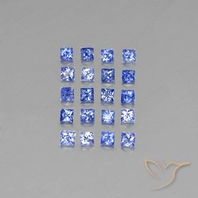 2.10天然蓝宝石，方形，2.3×2.3毫米，VVS-VS