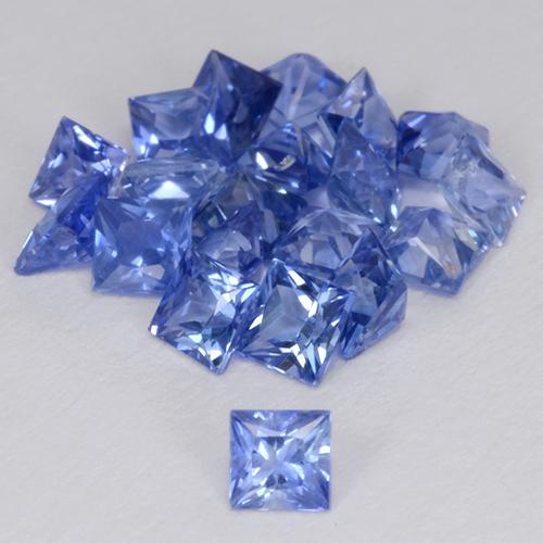 2.36天然蓝宝石，方形，2.7×2.7毫米，VVS-VS