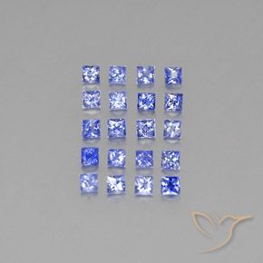 1.99天然蓝宝石，方形，2.4×2.4毫米，VVS-VS