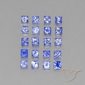 1.99天然蓝宝石，方形，2.4×2.4毫米，VVS-VS