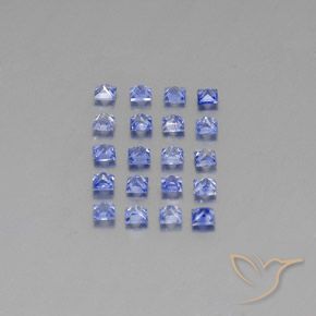 1.99天然蓝宝石，方形，2.4×2.4毫米，VVS-VS