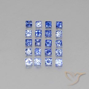 1.58天然蓝宝石，方形，2.2×2.2毫米，VVS-VS