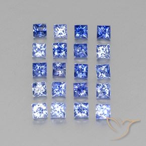 1.58天然蓝宝石，方形，2.2×2.2毫米，VVS-VS