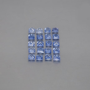 天然蓝宝石，方形，2.1×2.1毫米，VVS-VS