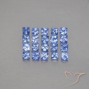 2.49天然蓝宝石，方形，2.6×2.6毫米，VVS-VS