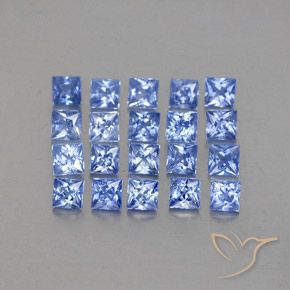2.49天然蓝宝石，方形，2.6×2.6毫米，VVS-VS