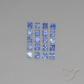 1.53天然蓝宝石，方形，2.3×2.2毫米，VVS-VS