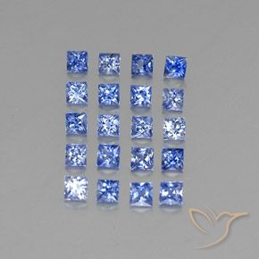 1.53天然蓝宝石，方形，2.3×2.2毫米，VVS-VS
