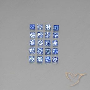 1.31天然蓝宝石，方形，2.2×2.1毫米，VVS-VS