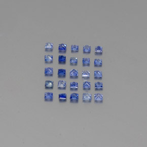 天然蓝宝石，方形，1.9×1.8毫米，VVS-VS