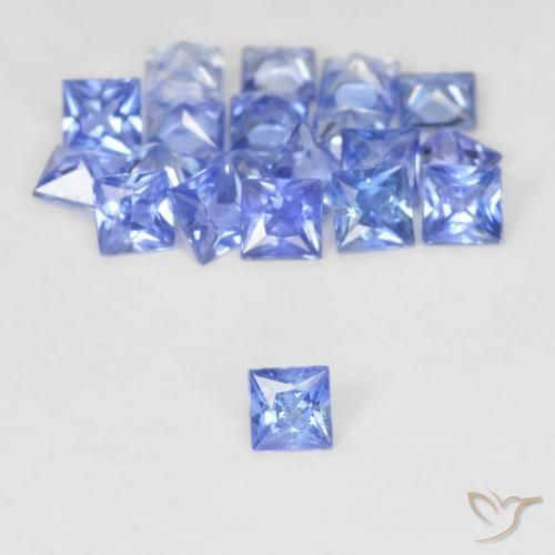 1.62天然蓝宝石，方形，2.3×2.3毫米，VVS-VS