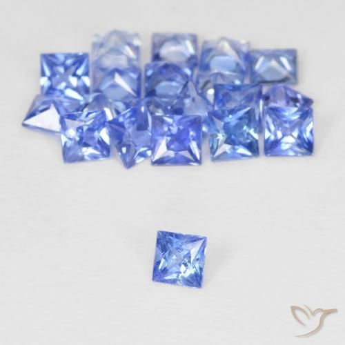 1.62天然蓝宝石，方形，2.3×2.3毫米，VVS-VS