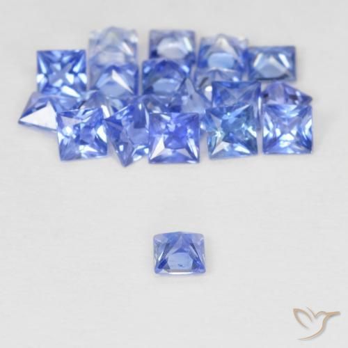1.62天然蓝宝石，方形，2.3×2.3毫米，VVS-VS