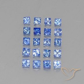 2.57天然蓝宝石，方形，2.6×2.6毫米，VVS-VS