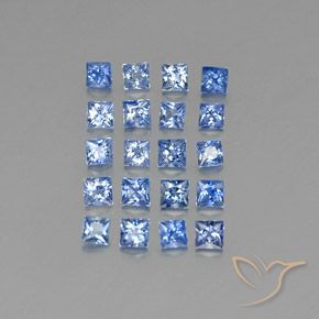 3.15天然蓝宝石，方形，2.7×2.7毫米，VVS-VS