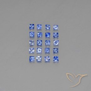 1.65天然蓝宝石，方形，2.4×2.3毫米，VVS-VS