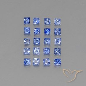 1.65天然蓝宝石，方形，2.4×2.3毫米，VVS-VS