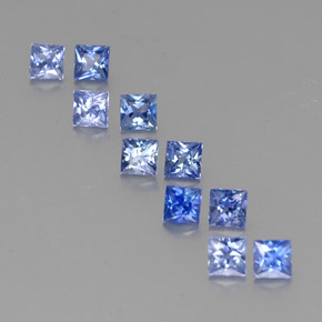 2.24天然蓝宝石，方形，3.2×3.1毫米，VVS-VS