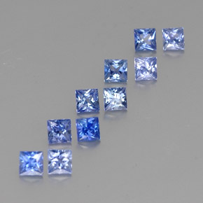 2.24天然蓝宝石，方形，3.2×3.1毫米，VVS-VS