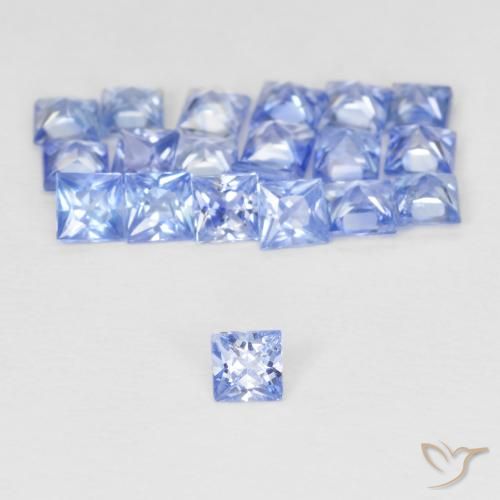1.69ctw 天然 淡蓝色 蓝宝石, 正方形, VVS-VS