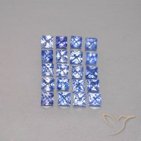 2.14天然蓝宝石，方形，2.6×2.6毫米，VVS-VS
