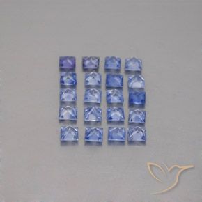 2.14天然蓝宝石，方形，2.6×2.6毫米，VVS-VS