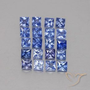 2.26天然蓝宝石，方形，2.6×2.6毫米，VVS-VS
