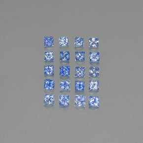 2.31天然蓝宝石，方形，2.4×2.4毫米，VVS-VS