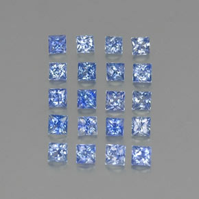 2.31天然蓝宝石，方形，2.4×2.4毫米，VVS-VS