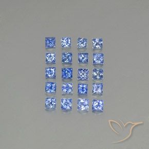 1.97天然蓝宝石，方形，2.5×2.4毫米，VVS-VS
