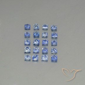 1.97天然蓝宝石，方形，2.5×2.4毫米，VVS-VS