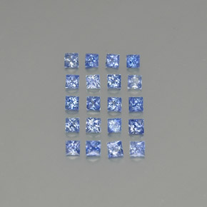 2.04天然蓝宝石，方形，2.5×2.5毫米，VVS-VS