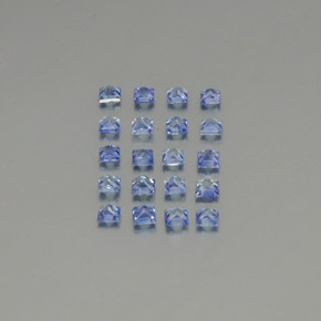 2.04天然蓝宝石，方形，2.5×2.5毫米，VVS-VS